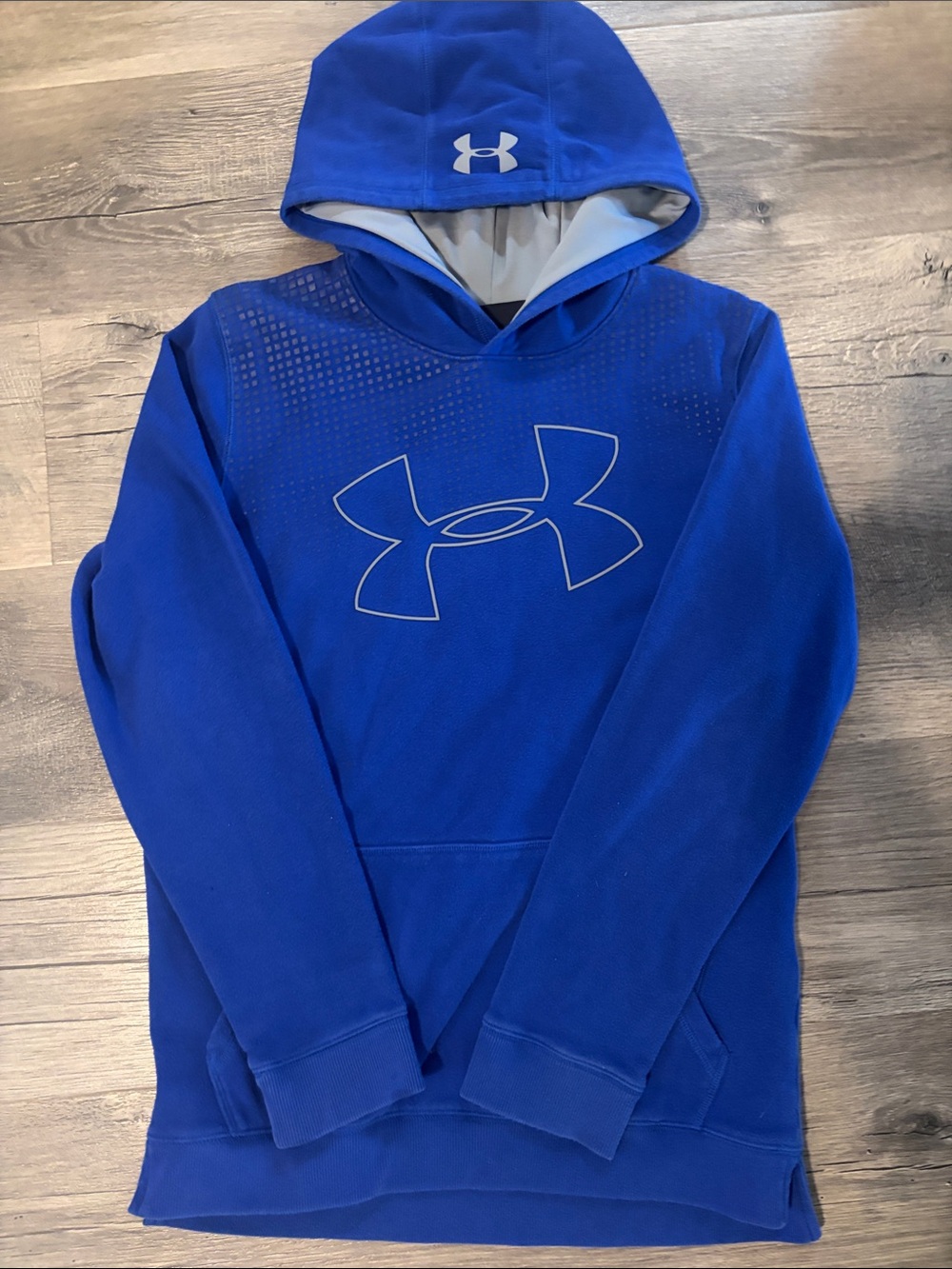 Under Armour Men's Royal Blue Pullover Crewneck Hoodie with Logo